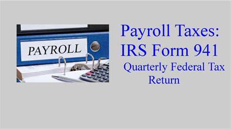 Irs Form Employers Quarterly Federal Tax Return Youtube