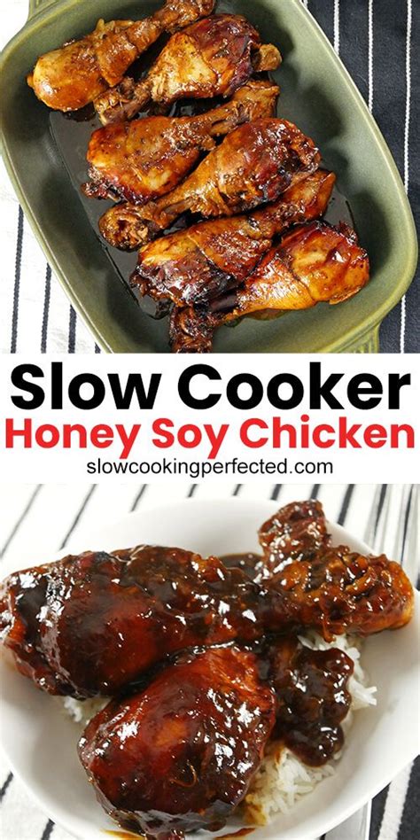 Slow Cooker Honey Soy Chicken Recipe Honey Soy Chicken Chicken Crockpot Recipes Crockpot