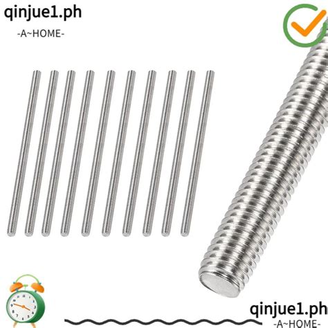 QINJUE1 10 Pcs Fully Threaded Rod 304 Stainless Steel 0 7mm Pitch