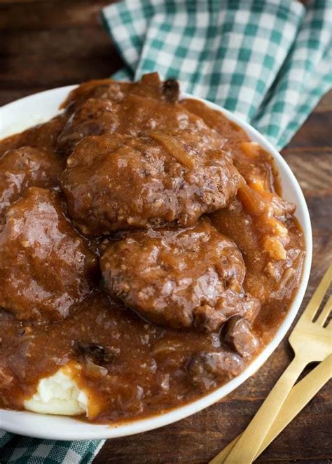 Slow Cooker Salisbury Steak with Gravy - Simply Happy Foodie