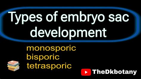 Types Of Embryo Sac Types Of Embryo Sac Development Monosporic