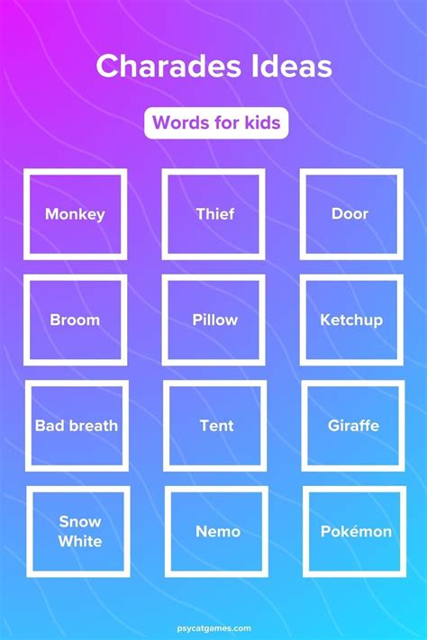 1000 Fun And Playful Charades Ideas For Kids To Enjoy