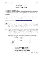 Lab Pdf Eecs Analog Circuits Fall Lab Exercise Diode