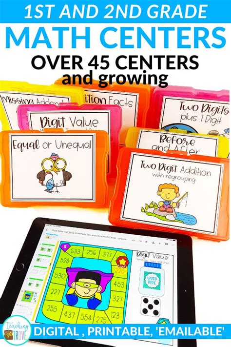 The First And 2nd Grade Math Centers Are Available For Students To Use