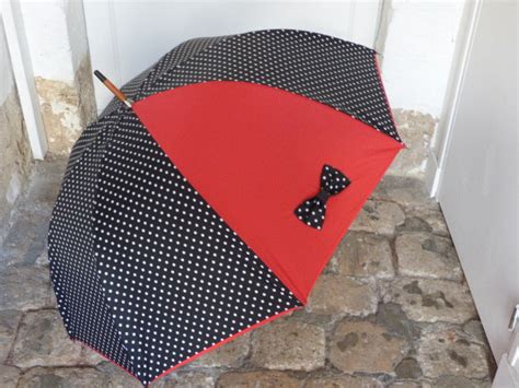 Bow Tie Black White Pops Red La Maison Des Parapluies