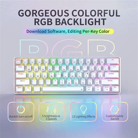 Punkston Th Mechanical Gaming Keyboard Rgb Backlit Wired Ultra