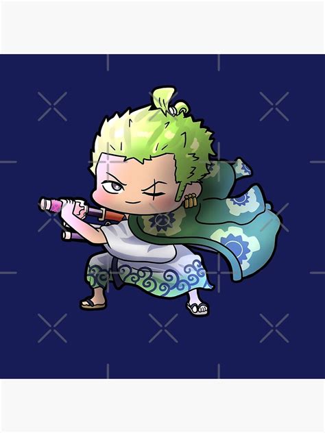 Zoro One Piece Wano Arc Full Body Chibi Poster For Sale By