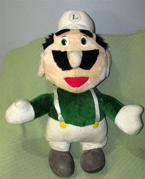 Jumbo Vintage Nintendo Super Mario Brothers Luigi Plush Stuffed 1988 24