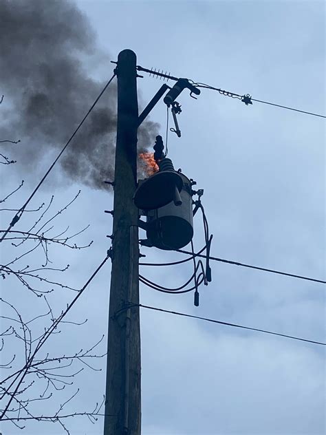 We Ve Never Seen That Before Hydro Pole Transformer Explodes At