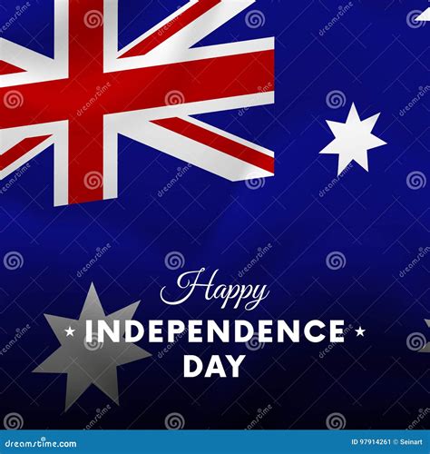 Banner Or Poster Of Australia Independence Day Celebration Vector