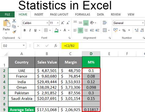 Statistics In Excel How To Use Excel Statistical Functions