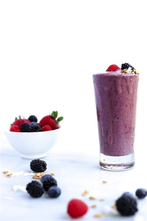 Creamy Açaí Smoothie Summer Smoothies Good Smoothies Vegan Smoothies