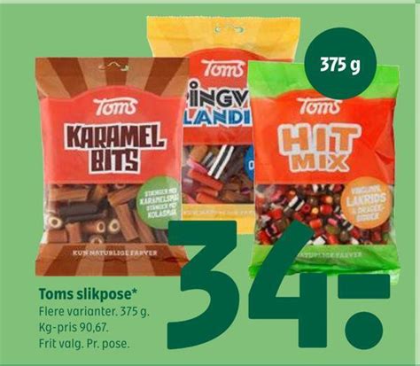 Toms Slikpose Tilbud Hos Coop 365