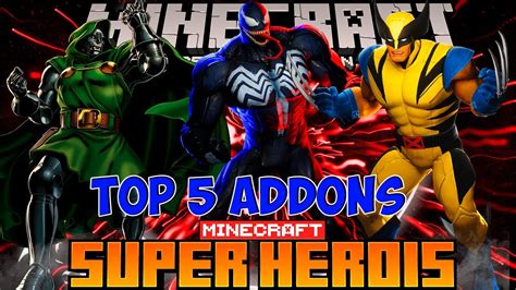 TOP 5 New FREE ADDONS INCRIVEIS DE SUPER HEROIS PARA O MINECRAFT 1 21 2