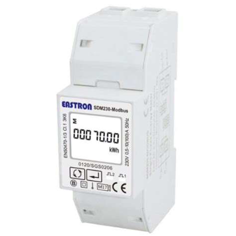 Eastron SDM230 Modbus MID Single Phase 100A Direct Connected Energy Meter