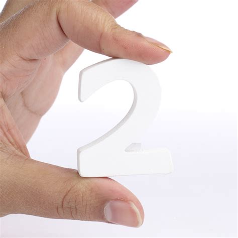 White Number 2 Wooden Plaques And Signs Wood Crafts Craft Supplies