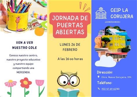 Jornada De Puertas Abiertas Solicitud De Plaza Para El Curso 24 25 Ceip La Corujera