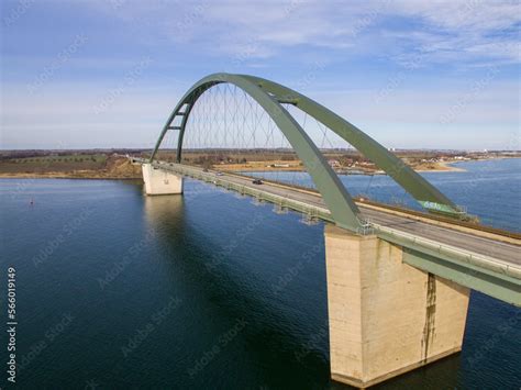 Fehmarnsundbr Cke Von Fehmarn Luftaufnahme Von Oben Stra En Und