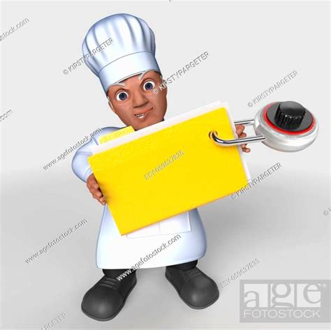 3d Render Of Cartoon Baker Character Stock Photo Picture And Low