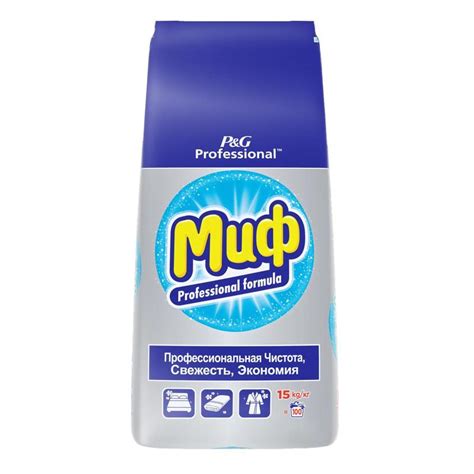 Порошок стиральный Миф Professional, 15кг, автомат, для белого белья ...