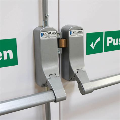 Double Fire Exit Door With Panic Bar Lathams Steel Doors