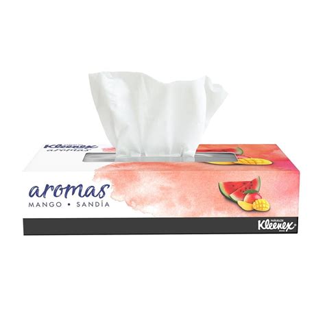 Pañuelos desechables Kleenex aromas mango sandía 1 paquete con 90 pzas