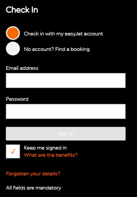 Check-in : Easyjet - Help - Option Way