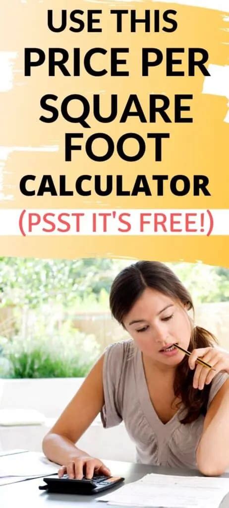 Price Per Square Foot Calculator October Millennial Homeowner