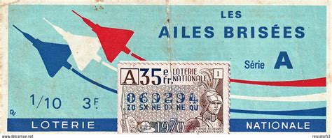 Biglietti Della Lotteria Rare Billet De Loterie Les Ailes Bris Es