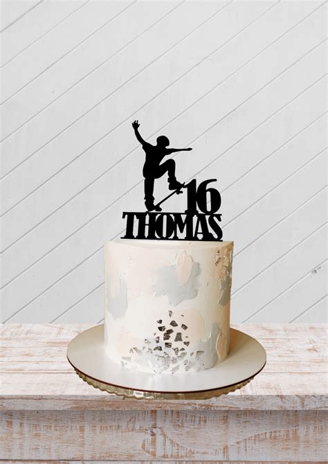 Custom Skateboards Cake Topper Personalised With Any Name And Age