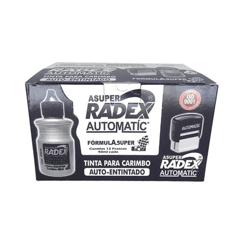 Tinta Especial Refil De Carimbo Automatic Radex Preto Ml C Unidade