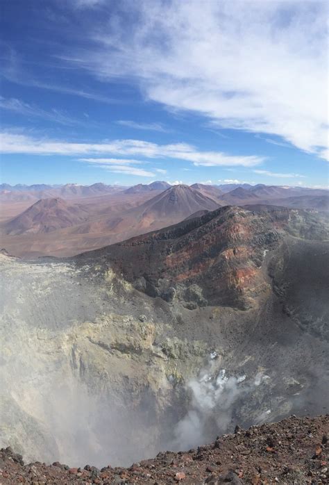 View From The Top Of Lascar Volcano In Chilean Atacama At 5600m Your