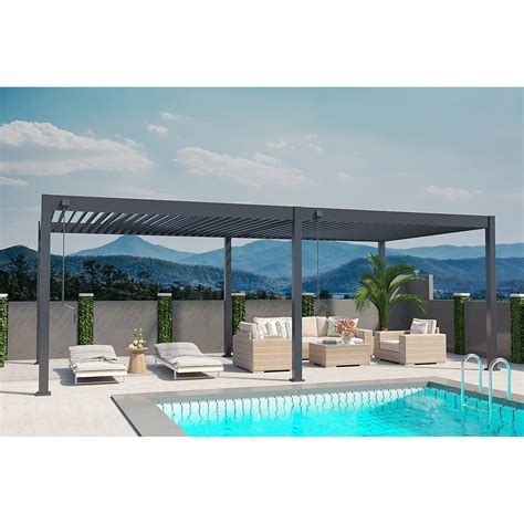 Weide Deluxe Aluminium Pavillon X M Anthrazit Pergola