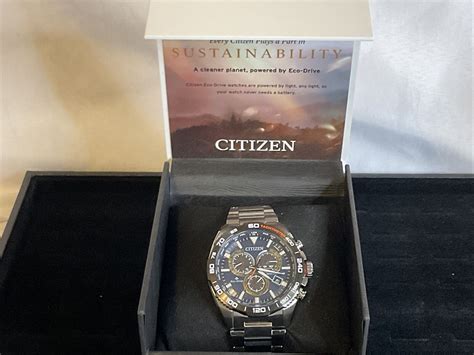 Citizen Promaster Eco Drive Blue Chronograph Dial Men S Quartz Watch