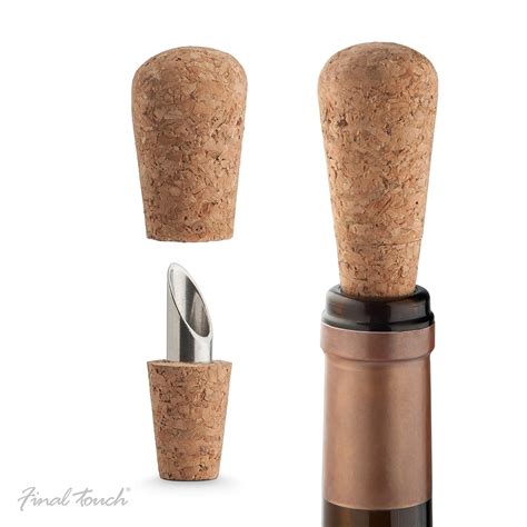 Final Touch Cork Wine Pourer And Bottle Stoppers Ckb Ltd