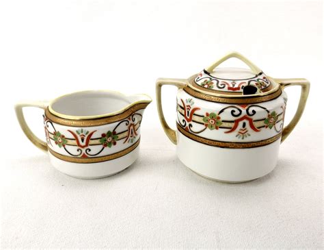 Vintage Hand Painted Nippon Creamer And Lidded Sugar Bowl Set Artofit