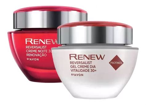 Kit Gel Creme Facial Reversalist Avon Renew Dia E Noite Frete Gr Tis