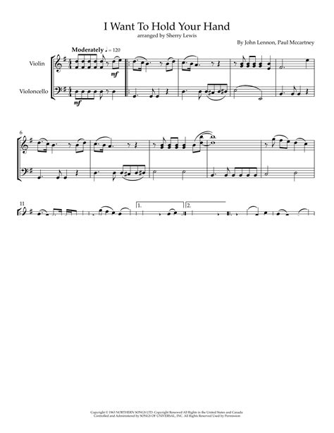 I Want To Hold Your Hand Arr Sherry Lewis By The Beatles Sheet Music