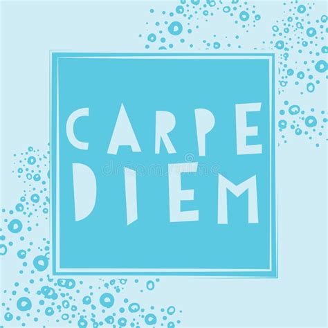 Carpe Diem Cita Latina Manuscrita Diseño Moderno Del Vector De La