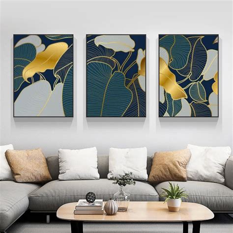 Wall Art - Abstract Monstera 3 Sets - Poster Prints -Canvas Prints ...