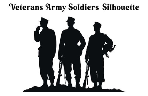 Veterans Army Soldiers Silhouette Free Graphic By Designs River