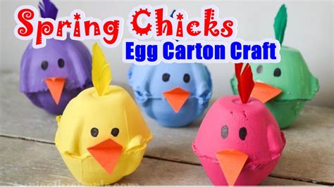 How To Make Spring Chicks Egg Carton Craft Youtube