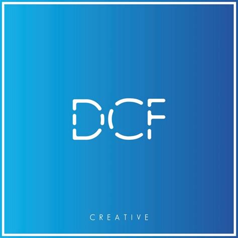 DCF Premium Vector último diseño de logotipo Diseño creativo de