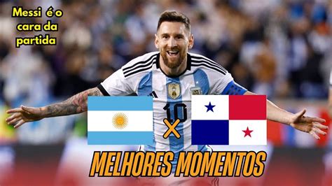 Messi Brilha De Novo Argentina X Panam Youtube