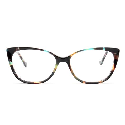 Amelia Patterned Cat Eye Glasses For Women Colorful Acetate Eyegla