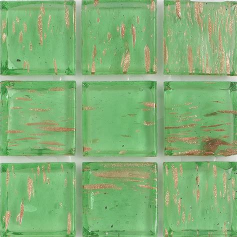 Jade Aventurina 1x1 Glass Tile E11 301 05s American Glass Mosaics Aquablu Mosaics