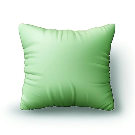 Premium Vector Green Color Pillow Cartoon Vector White Background Isolat