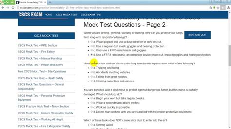 Practice Immediately 15 Free Online Cscs Mock Test Questions Youtube