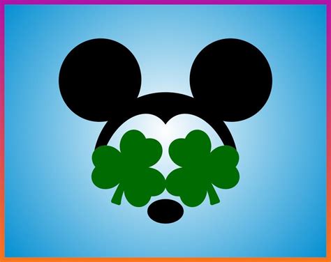 Mickey Shamrock Svg Disney Svg St Patricks Day Svg Mickey Mouse Svg