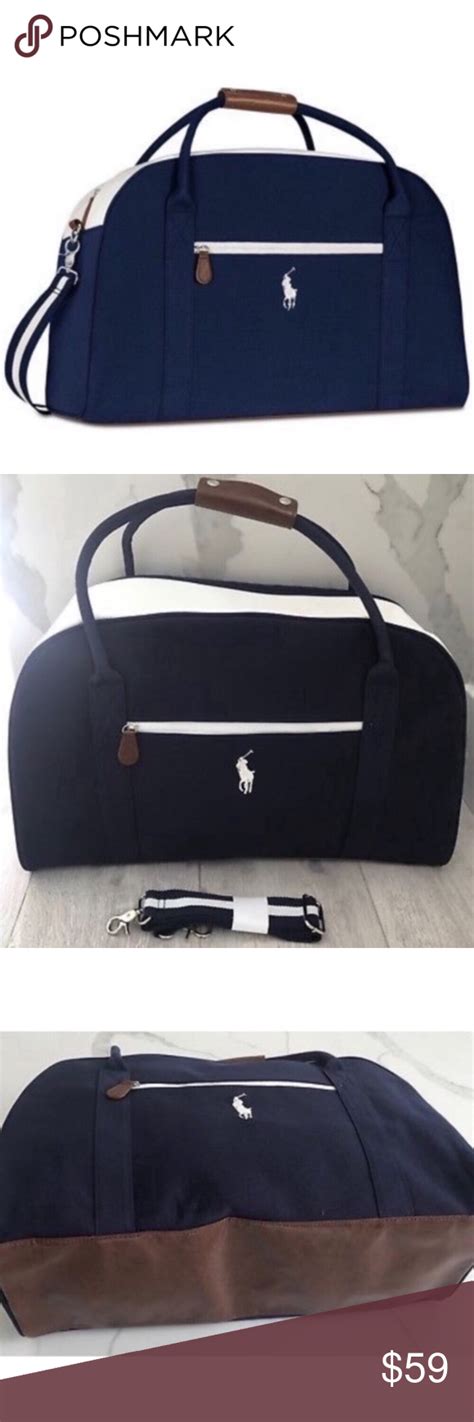 Polo Ralph Lauren Gym Duffle Travel Weekender Bag Duffle Weekender